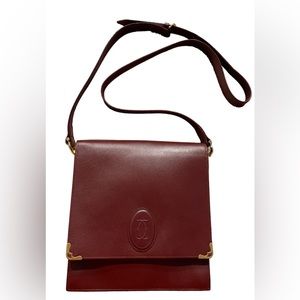 Le Must De Cartier Crossbody Leather Shoulder Bag